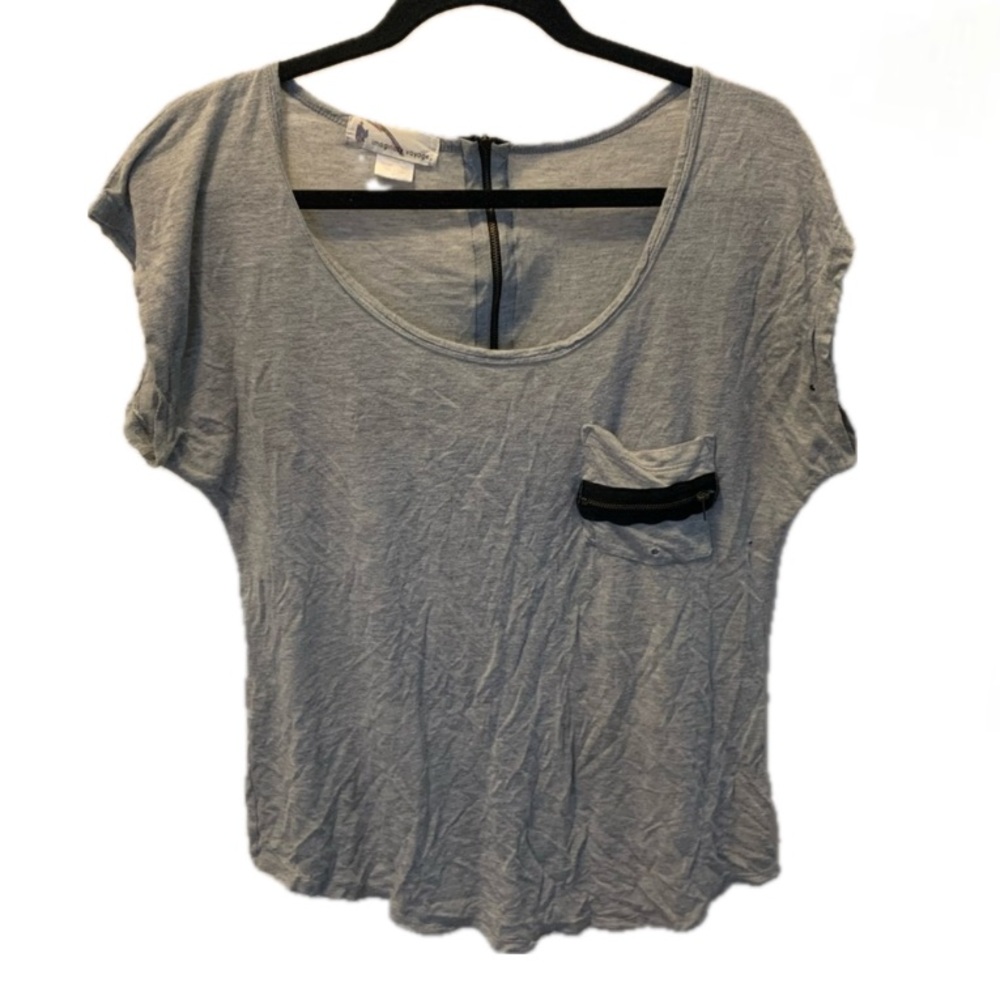 Grey Zipper Top